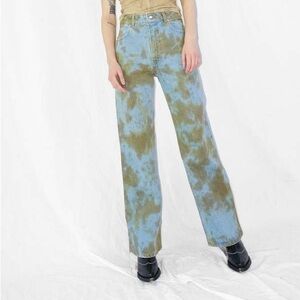 Eckhaus latta wide leg smudge jean